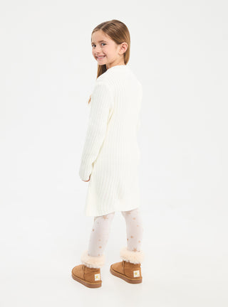 Vestito in maglia a costine con dettaglio bottoni