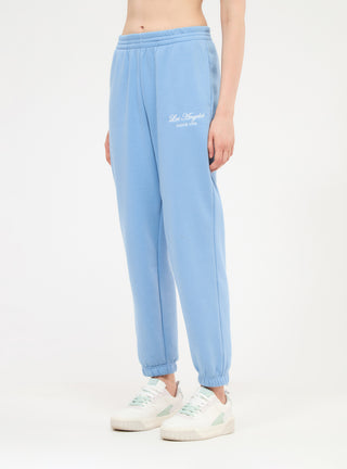 Pantaloni tuta vita alta ricamo stile college