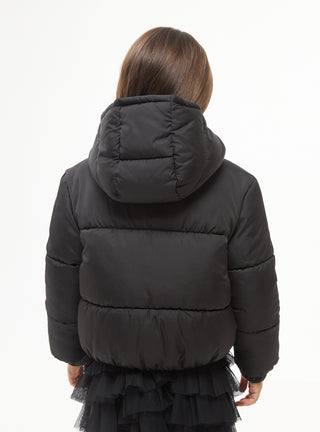 Giacca invernale imbottita puffy tinta unita