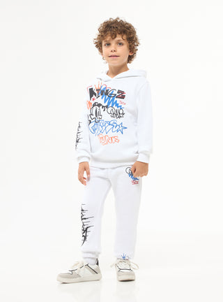 Pantaloni tuta stampe graffiti