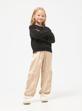 Pantaloni cargo in  raso