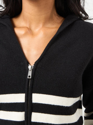 Maglia a righe con zip