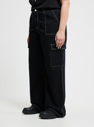 Pantaloni cargo tinta unita