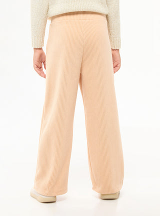 Pantaloni wide leg a coste