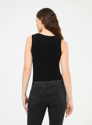 Canotta scollo ampio luccicante