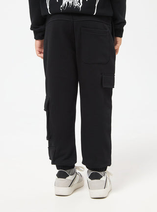 Pantaloni tuta multitasche scritta gotica