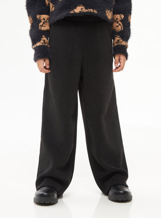 Pantaloni wide leg a coste