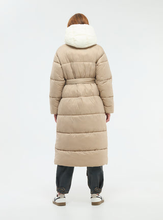 Giubbino lungo bicolor con fusciacca