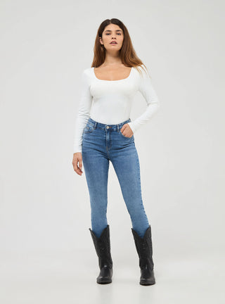 Body con scollatura quadrata e corpetto