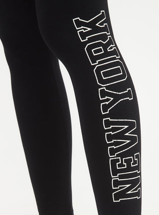 Leggings lungo vita alta con scritta