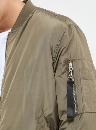 Bomber in nylon con tasca sulla manica