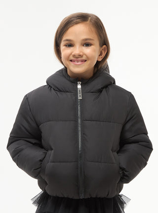 Giacca invernale imbottita puffy tinta unita