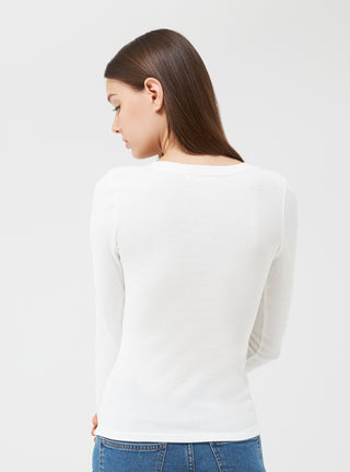 Maglia serafino a costine