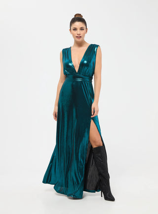 Langes laminiertes Kleid