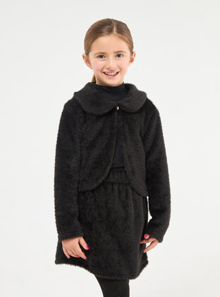 Gonna mini effetto pelo