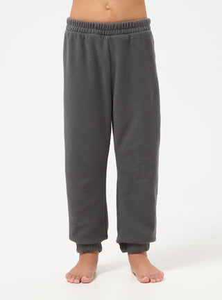 Pantaloni tuta in pile tinta unita