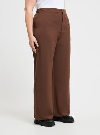 Pantaloni wide leg tinta unita