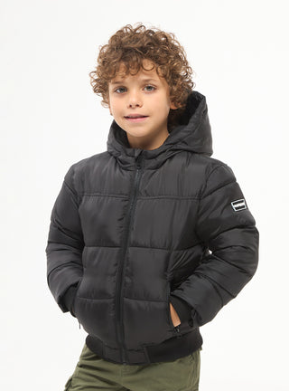 Giacca invernale imbottita puffy tinta unita