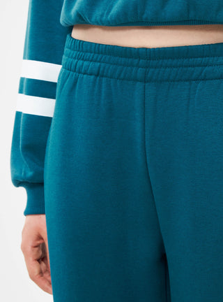 Pantaloni tuta vita alta stampa college