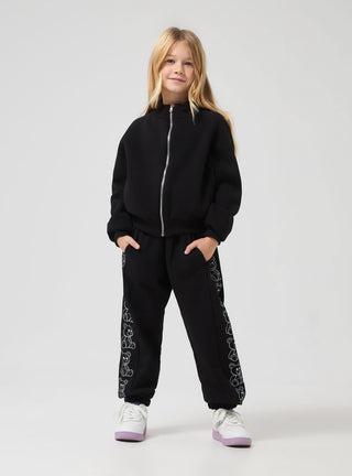 Felpa con collo alto e zip