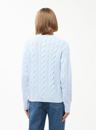 Maglia girocollo con treccia