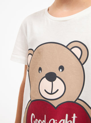 Maxi t-shirt pigiama con orsetto