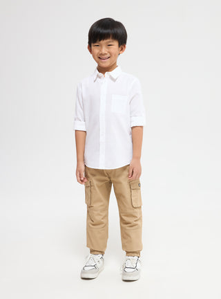 Pantaloni cargo tinta unita