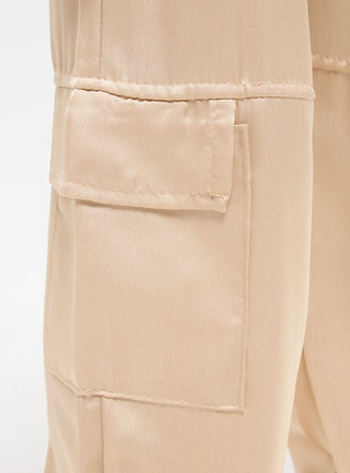 Pantaloni cargo in  raso