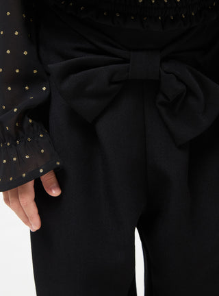 Pantaloni wide leg con fiocco