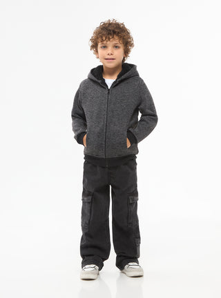 Maglia con cappuccio Giacca invernale imbottita con sherpa