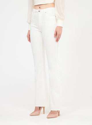 Pantaloni a zampa vita alta