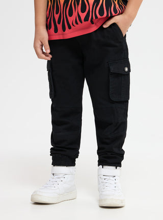 Pantaloni cargo tinta unita