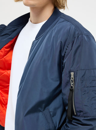 Bomber in nylon con tasca sulla manica