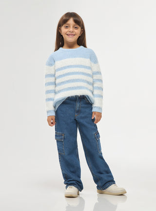 Maglia girocollo a righe