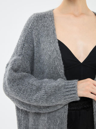 Cardigan lungo in maglia lavorata