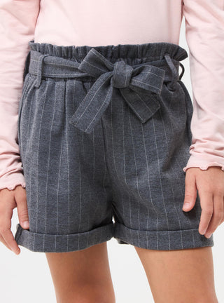Shorts arriccio fantasia gessata