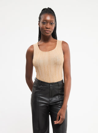 Canotta scollo ampio luccicante