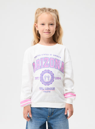 T-shirt con stampa college