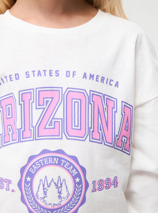 T-shirt con stampa college