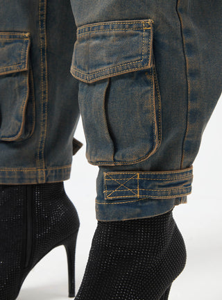 Jeans cargo multitasche oversize