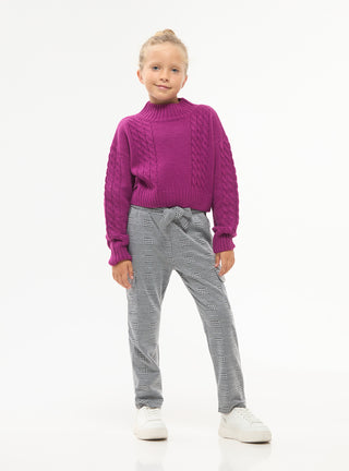 Pantaloni paperbag a fantasia