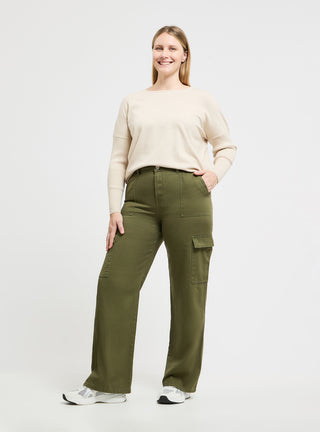 Pantaloni cargo tinta unita