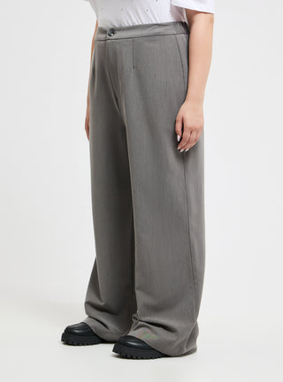 Pantaloni wide leg melange