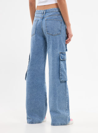 Jeans cargo con tasconi