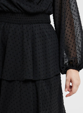 Vestito corto incrociato fantasia pois