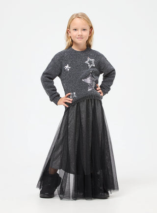 Gonna in tullluccicante