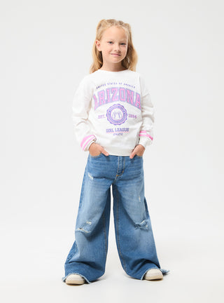 T-shirt con stampa college