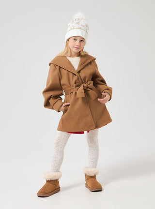 Cappotto monopetto con cappuccio