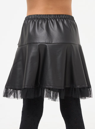 Tüllrock in Lederoptik