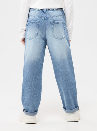 Jeans mom con graffiti